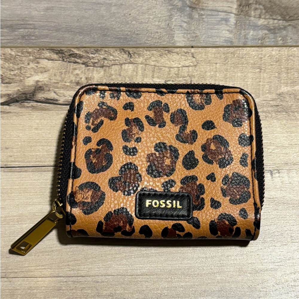 Leopard Fossil Wallet